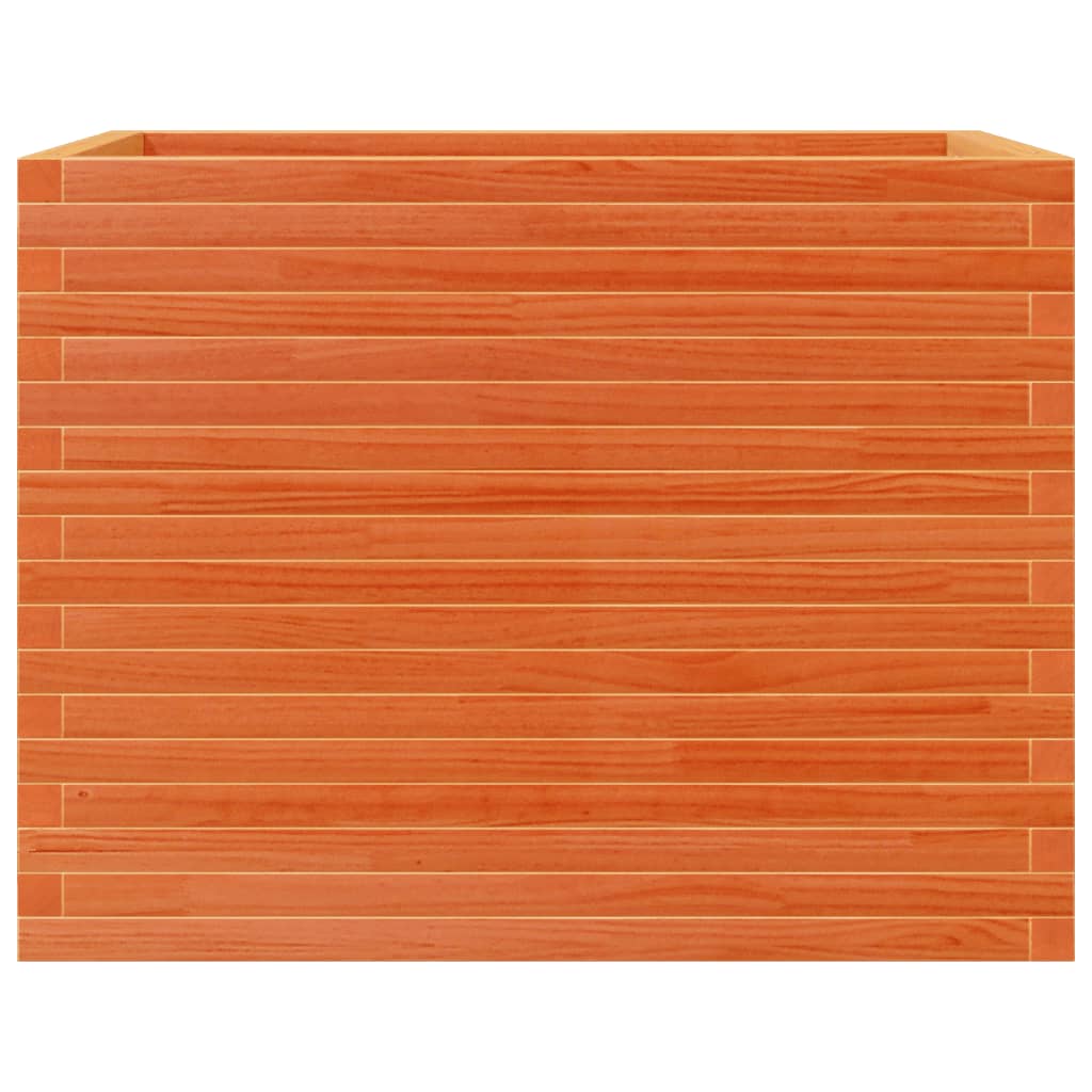 plantekasse 90x60x68,5 cm massivt fyrretræ gyldenbrun