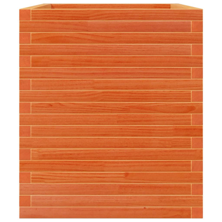 plantekasse 90x60x68,5 cm massivt fyrretræ gyldenbrun