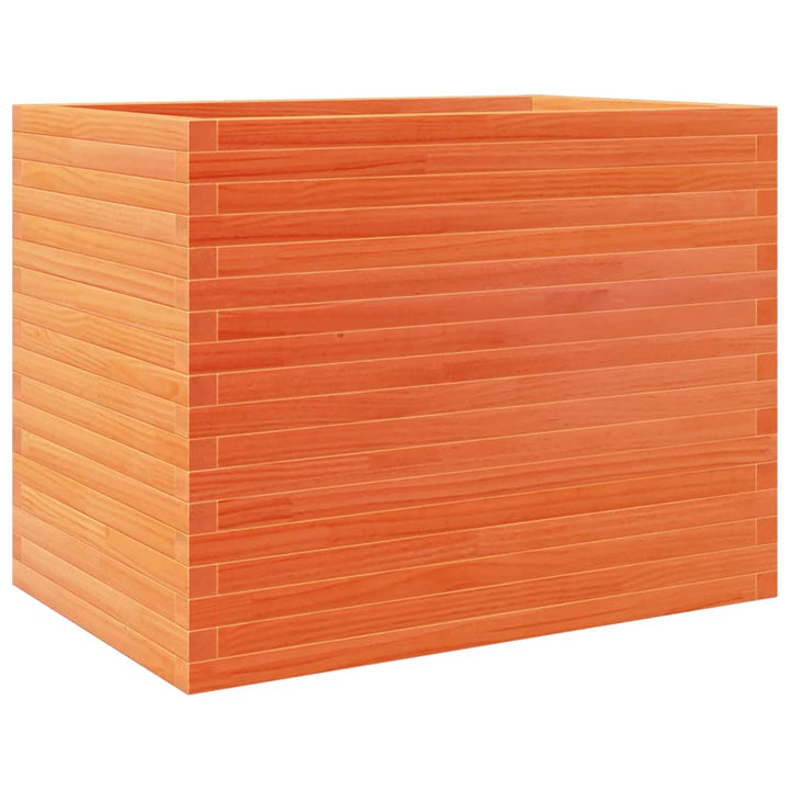 plantekasse 90x60x68,5 cm massivt fyrretræ gyldenbrun