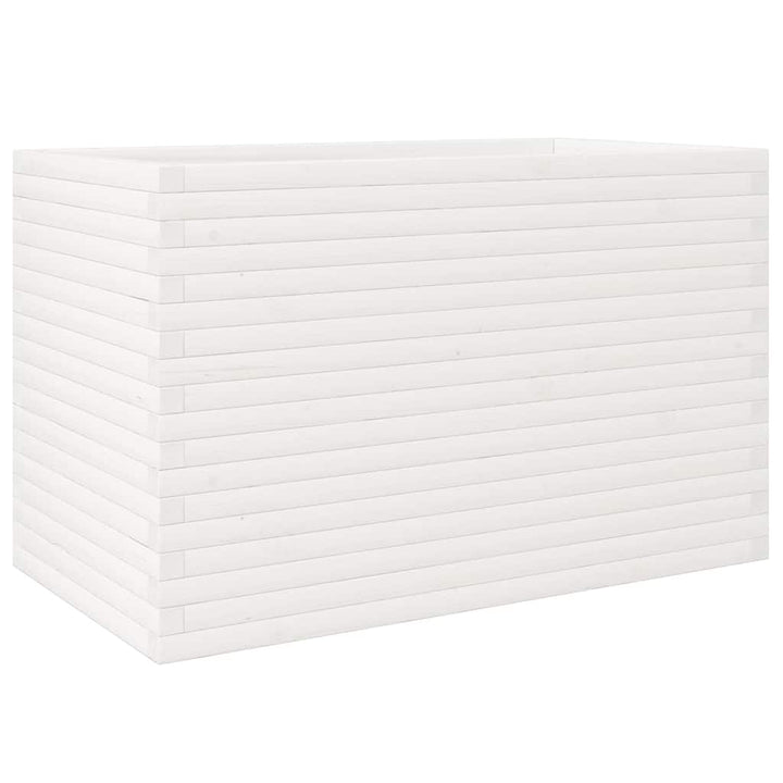 plantekasse 110x60x68,5 cm massivt fyrretræ hvid