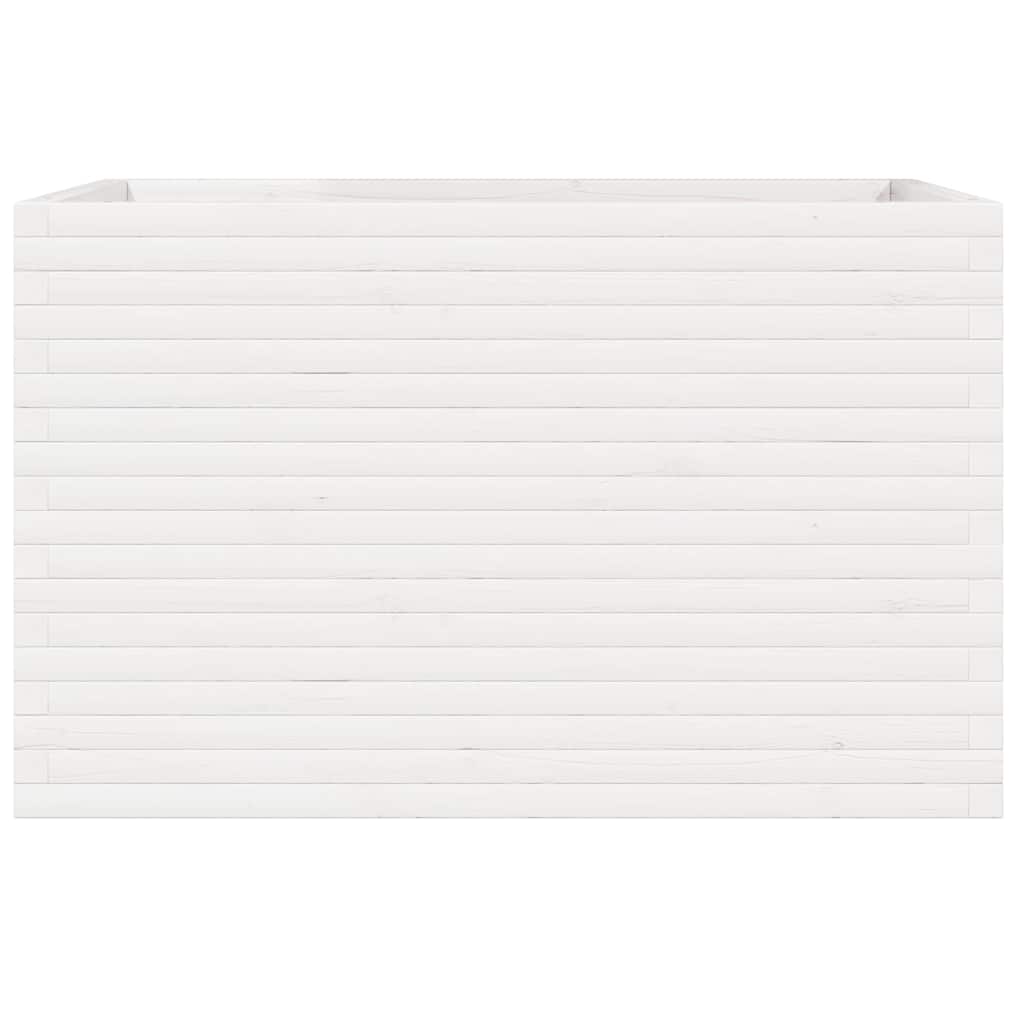 plantekasse 110x60x68,5 cm massivt fyrretræ hvid