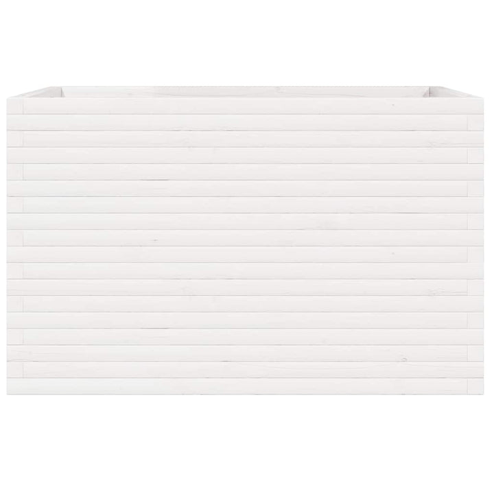 plantekasse 110x60x68,5 cm massivt fyrretræ hvid