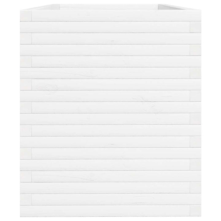 plantekasse 110x60x68,5 cm massivt fyrretræ hvid