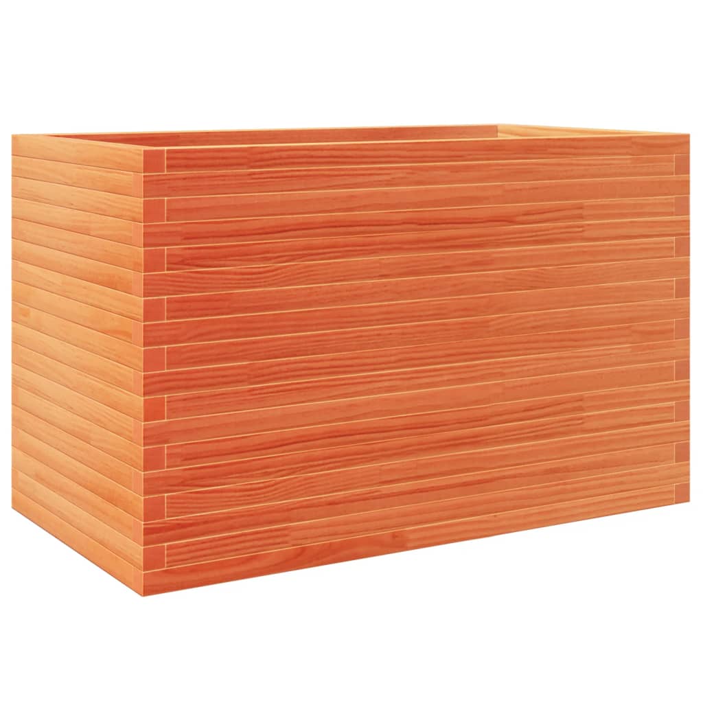 plantekasse 110x60x68,5 cm massivt fyrretræ gyldenbrun