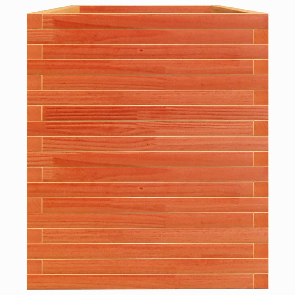 plantekasse 110x60x68,5 cm massivt fyrretræ gyldenbrun