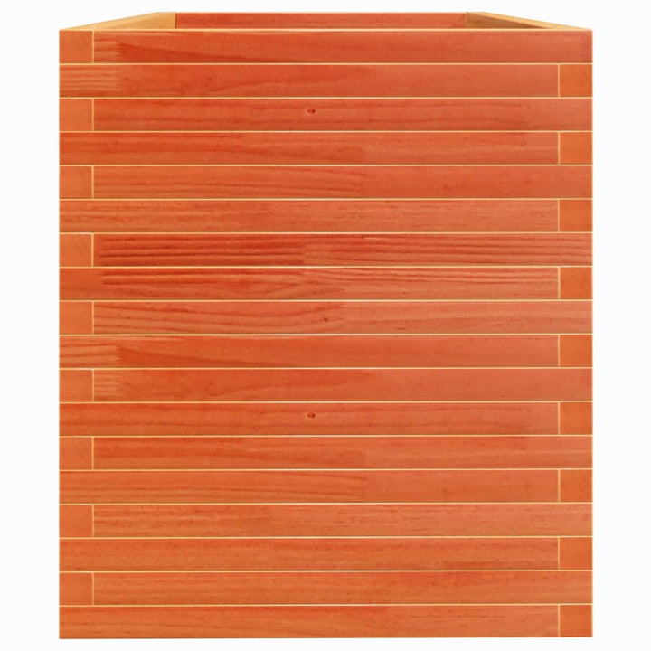 plantekasse 110x60x68,5 cm massivt fyrretræ gyldenbrun