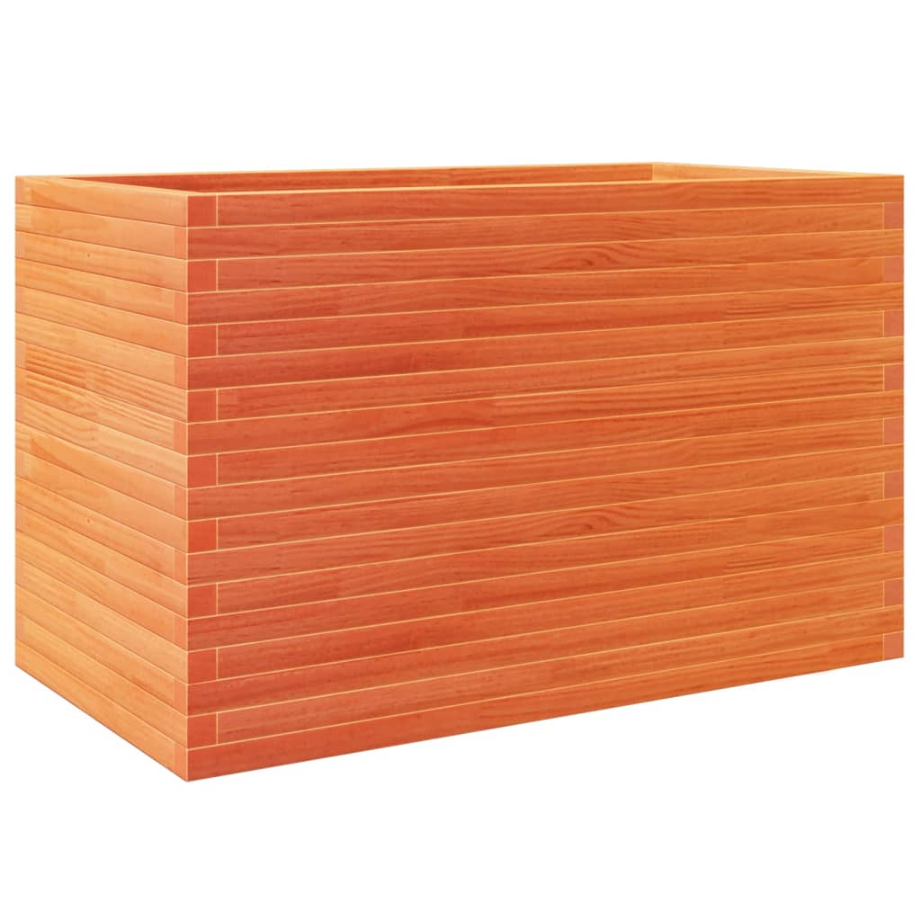 plantekasse 110x60x68,5 cm massivt fyrretræ gyldenbrun