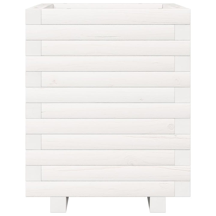 plantekasse 40x40x49,5 cm massivt fyrretræ hvid