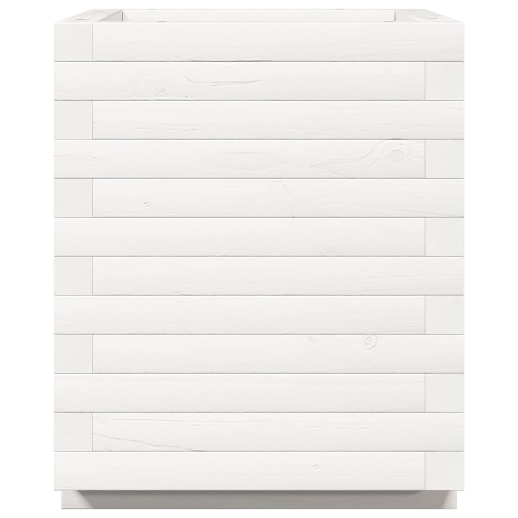 plantekasse 40x40x49,5 cm massivt fyrretræ hvid