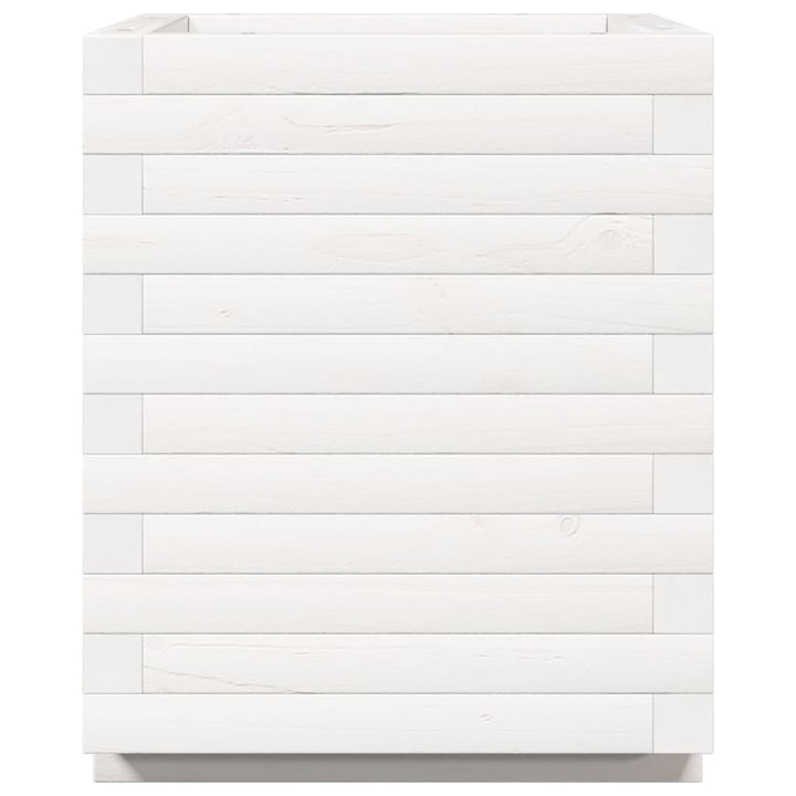 plantekasse 40x40x49,5 cm massivt fyrretræ hvid