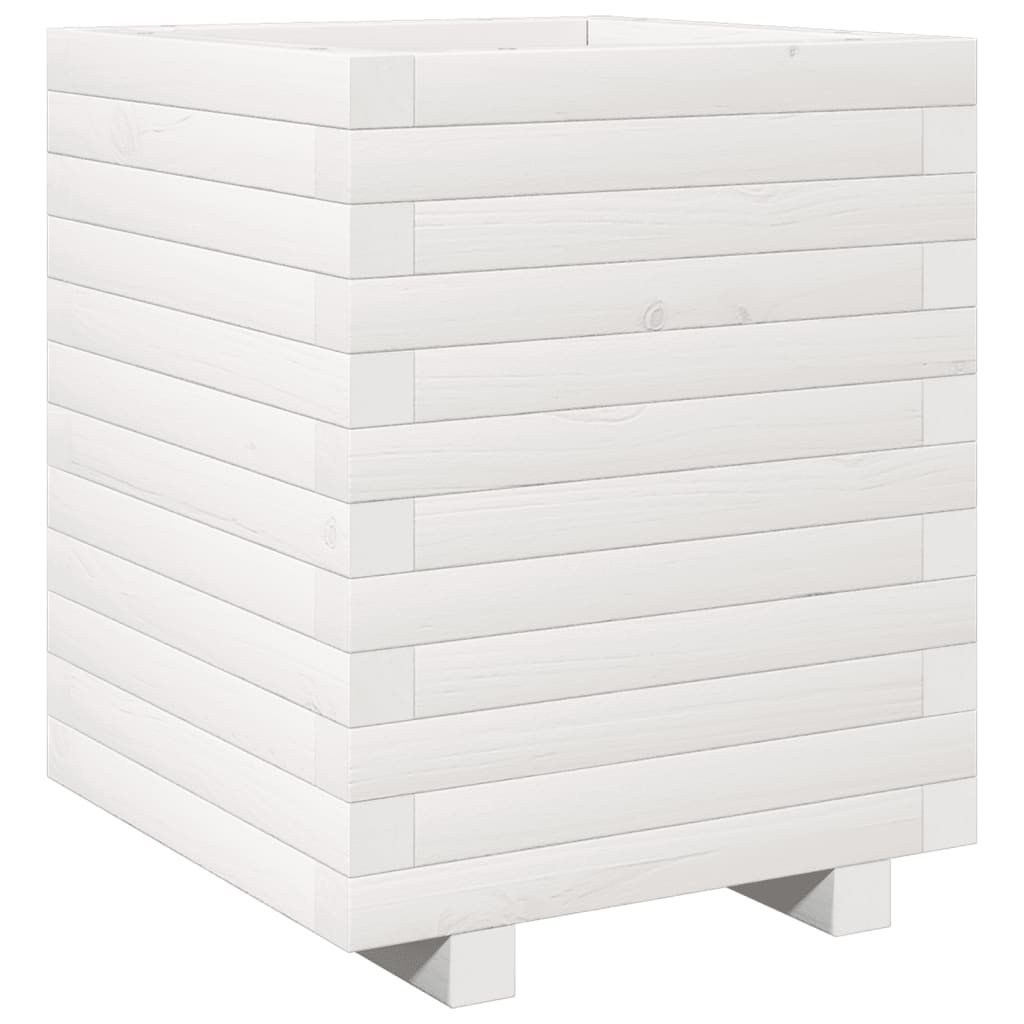 plantekasse 40x40x49,5 cm massivt fyrretræ hvid
