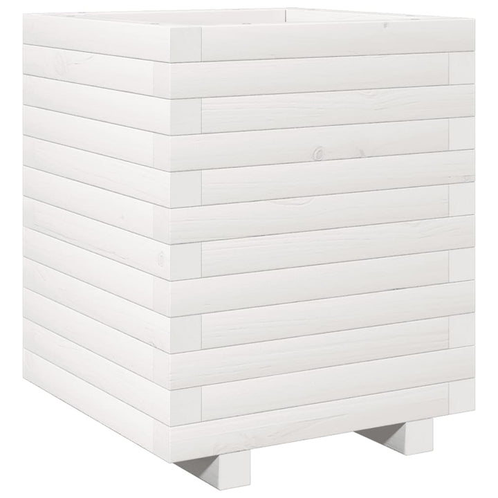plantekasse 40x40x49,5 cm massivt fyrretræ hvid