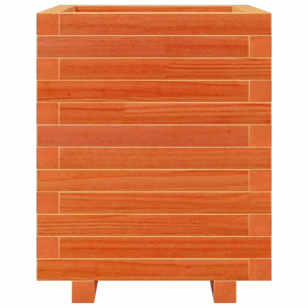plantekasse 40x40x49,5 cm massivt fyrretræ gyldenbrun