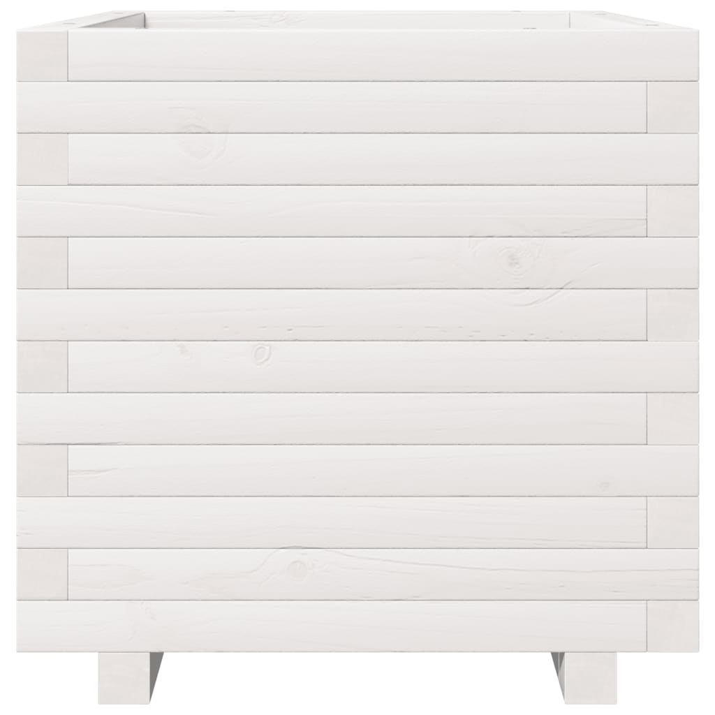 plantekasse 50x50x49,5 cm massivt fyrretræ hvid