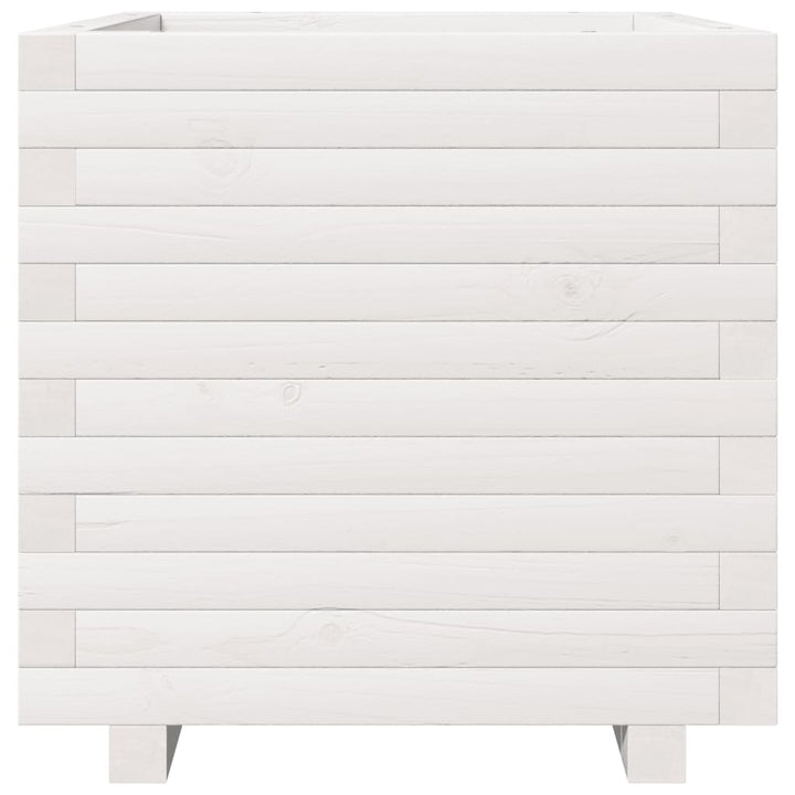 plantekasse 50x50x49,5 cm massivt fyrretræ hvid