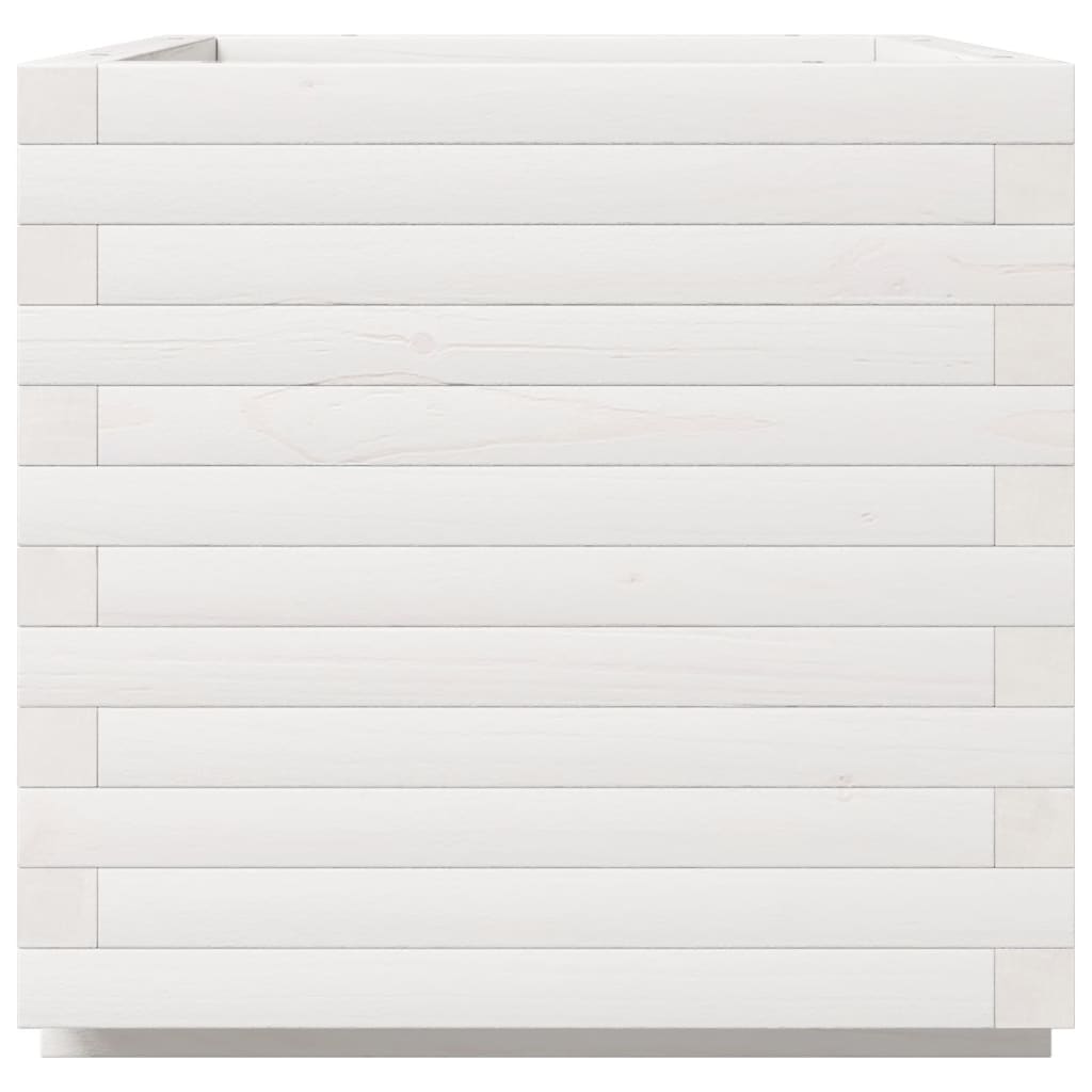plantekasse 50x50x49,5 cm massivt fyrretræ hvid