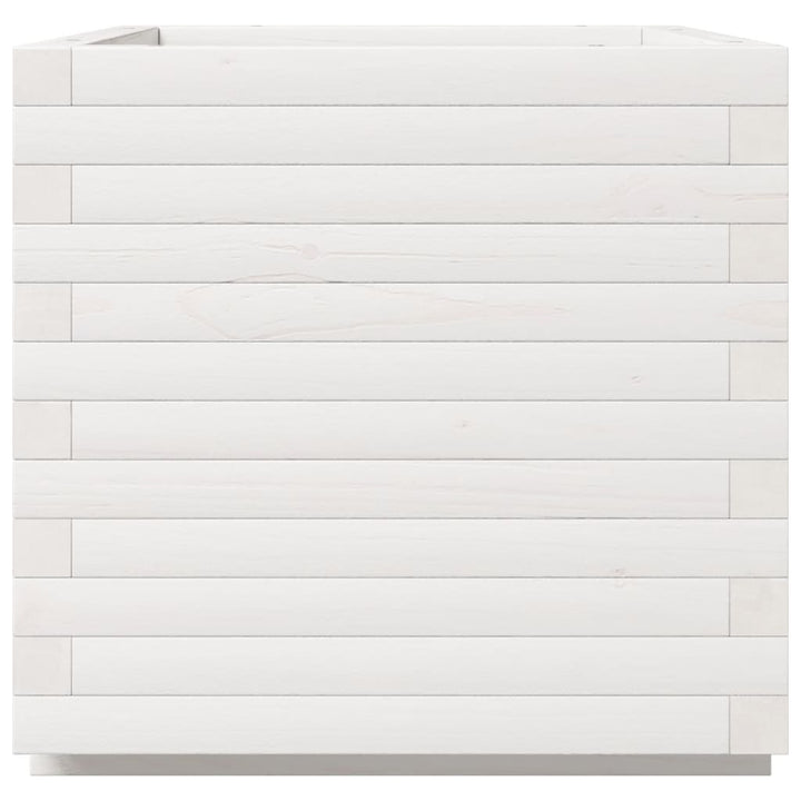 plantekasse 50x50x49,5 cm massivt fyrretræ hvid