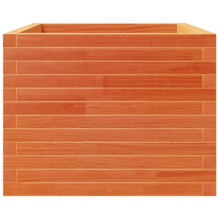 plantekasse 60x60x49,5 cm massivt fyrretræ gyldenbrun