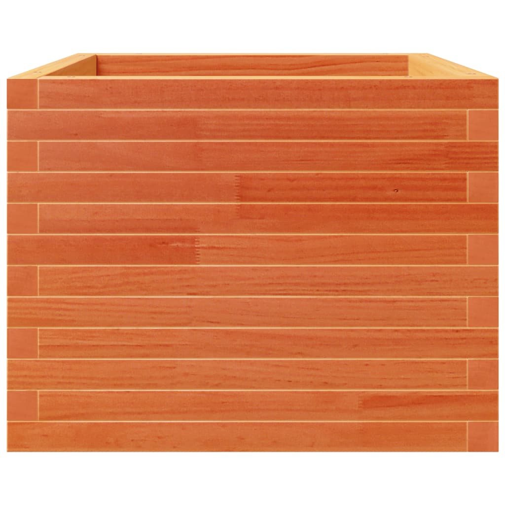 plantekasse 60x60x49,5 cm massivt fyrretræ gyldenbrun