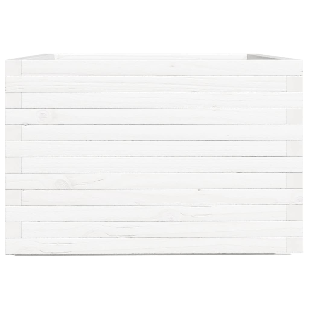 plantekasse 70x70x49,5 cm massivt fyrretræ hvid