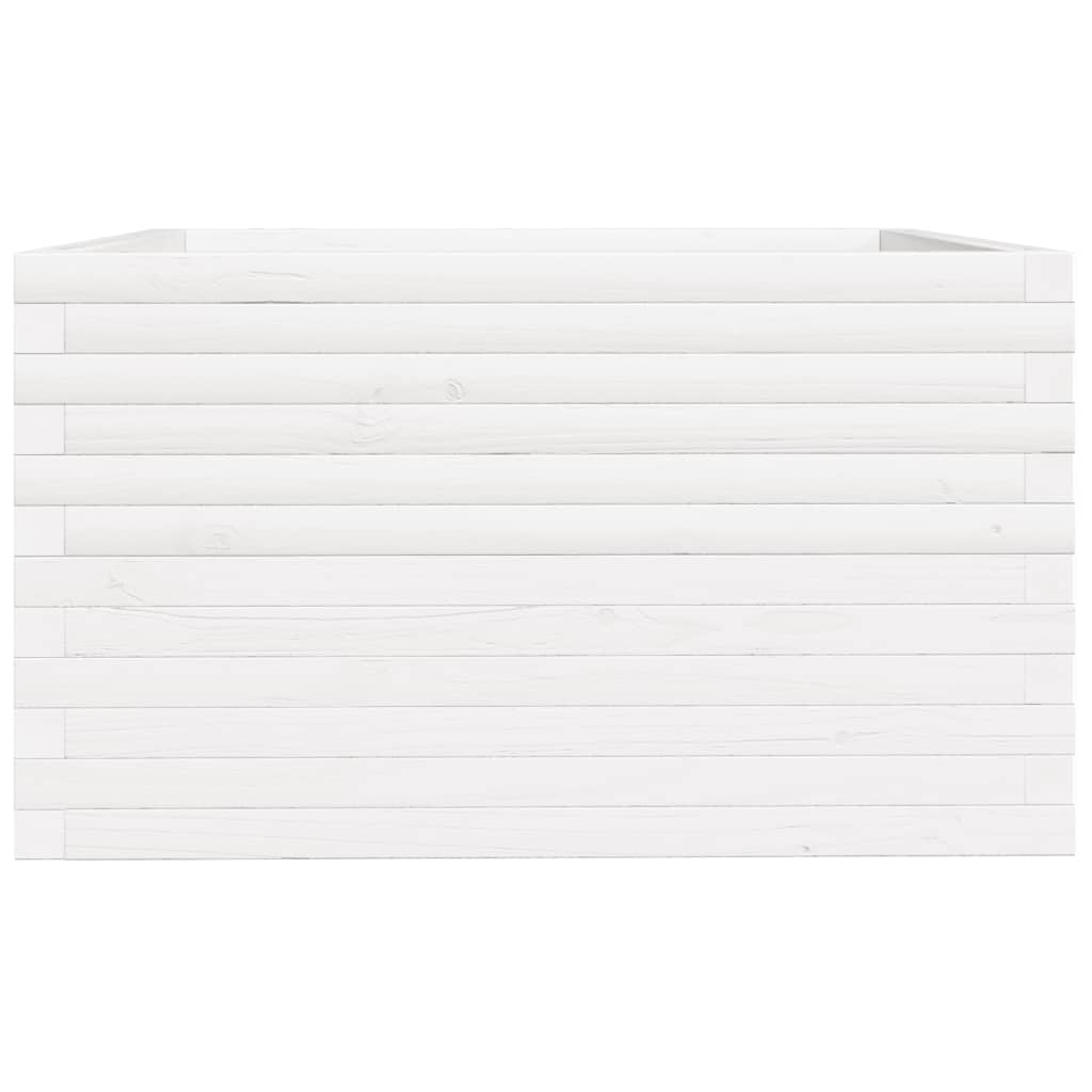 plantekasse 80x80x49,5 cm massivt fyrretræ hvid