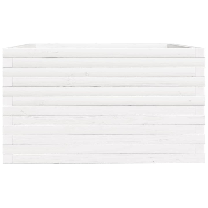 plantekasse 80x80x49,5 cm massivt fyrretræ hvid