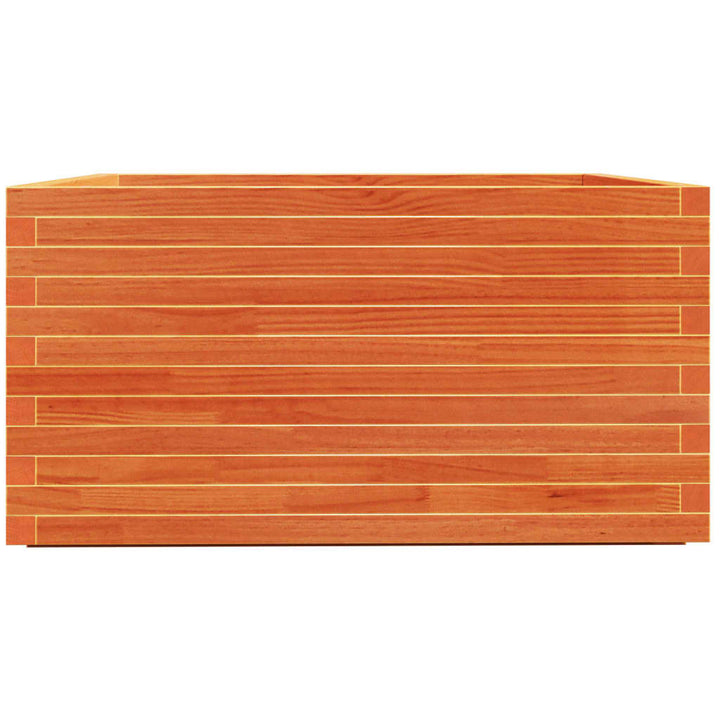 plantekasse 90x90x49,5 cm massivt fyrretræ gyldenbrun