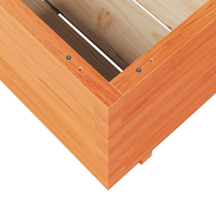 plantekasse 90x90x49,5 cm massivt fyrretræ gyldenbrun