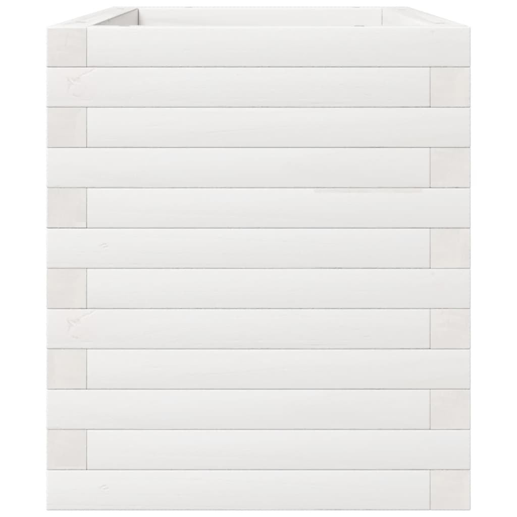 plantekasse 70x40x49,5 cm massivt fyrretræ hvid