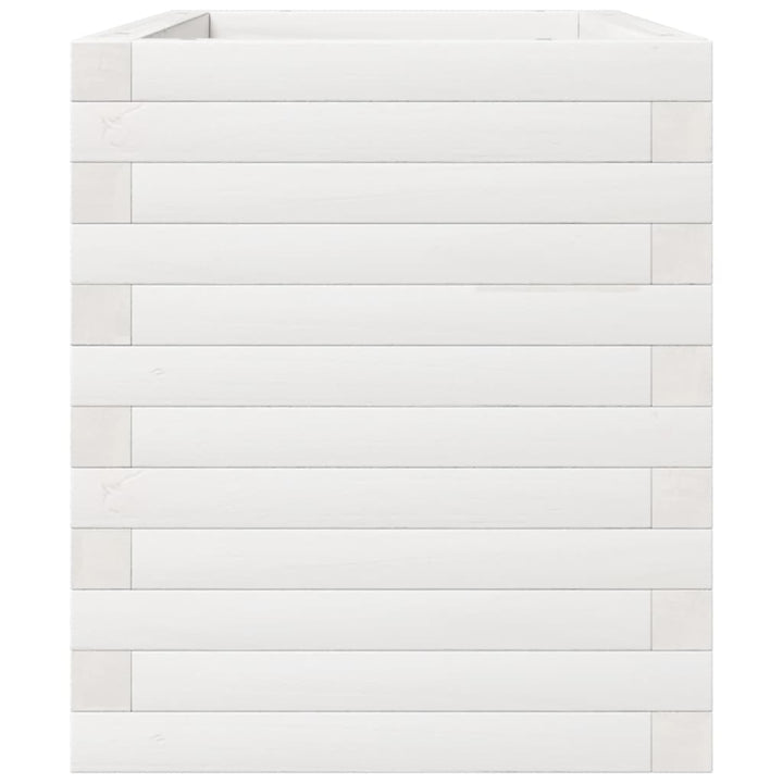 plantekasse 70x40x49,5 cm massivt fyrretræ hvid