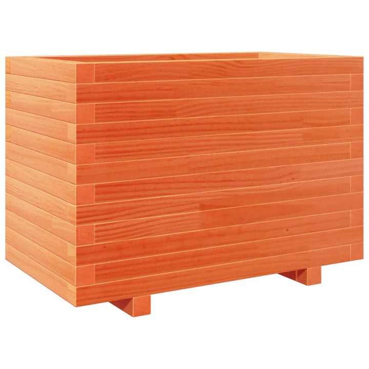 plantekasse 70x40x49,5 cm massivt fyrretræ gyldenbrun