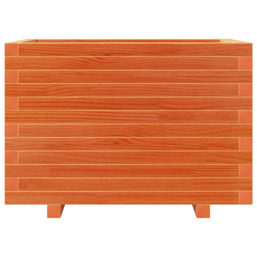 plantekasse 70x40x49,5 cm massivt fyrretræ gyldenbrun