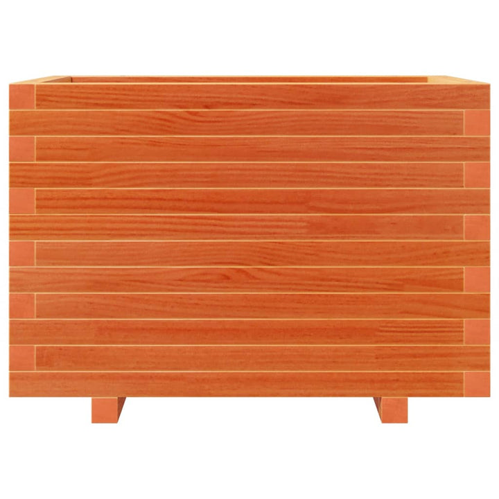 plantekasse 70x40x49,5 cm massivt fyrretræ gyldenbrun