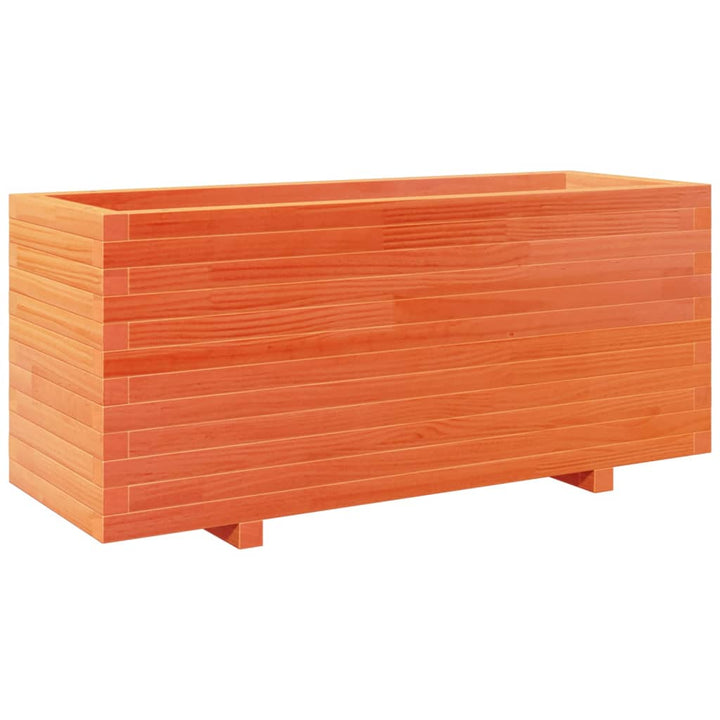 plantekasse 110x40x49,5 cm massivt fyrretræ gyldenbrun