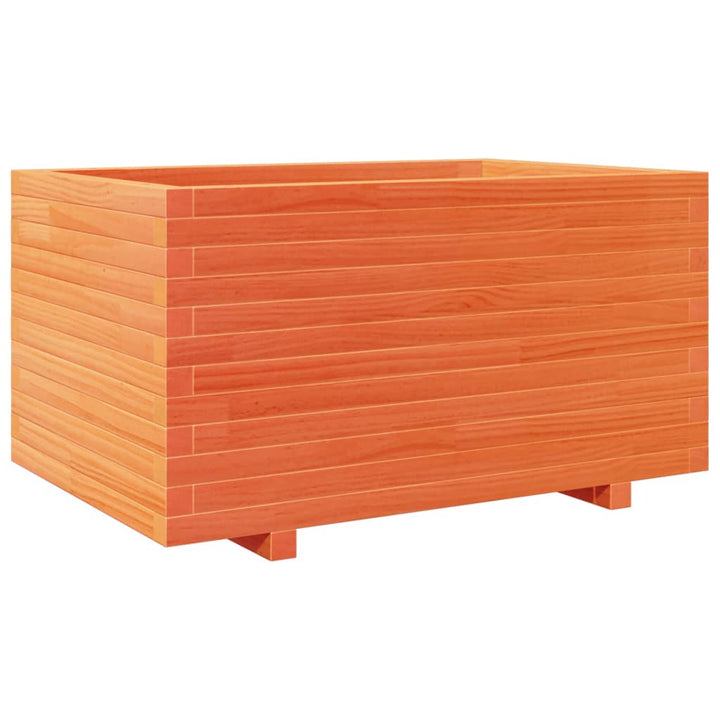 plantekasse 90x60x49,5 cm massivt fyrretræ gyldenbrun