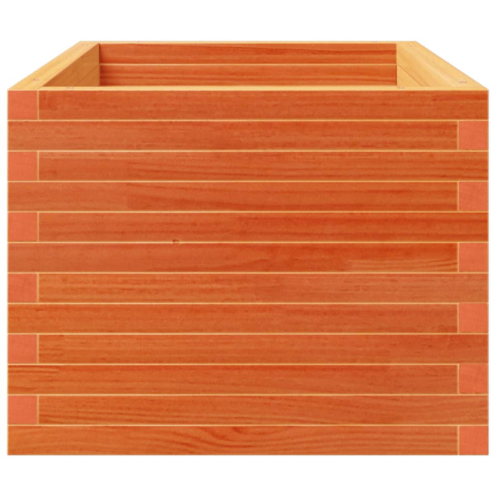 plantekasse 90x60x49,5 cm massivt fyrretræ gyldenbrun