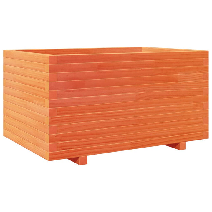 plantekasse 90x60x49,5 cm massivt fyrretræ gyldenbrun