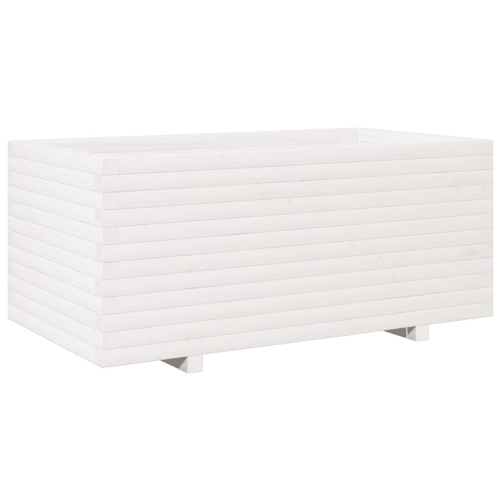 plantekasse 110x60x49,5 cm massivt fyrretræ hvid