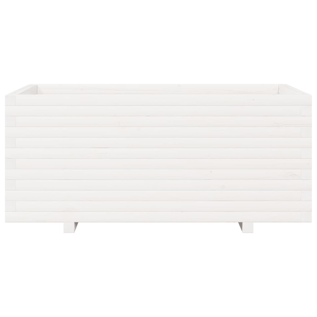 plantekasse 110x60x49,5 cm massivt fyrretræ hvid