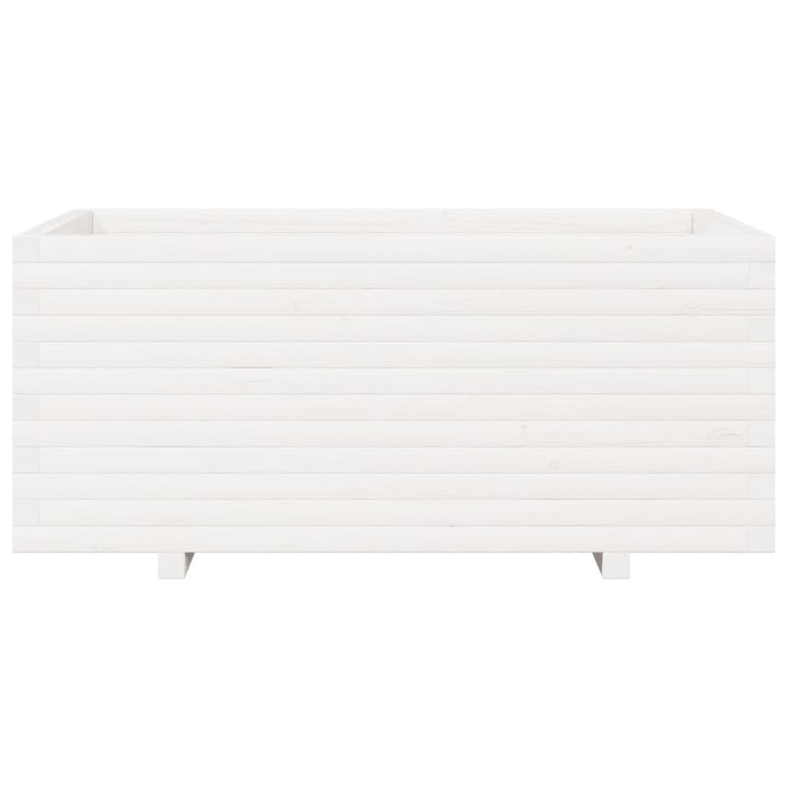 plantekasse 110x60x49,5 cm massivt fyrretræ hvid
