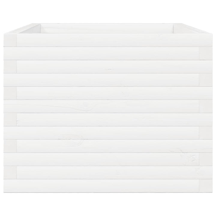 plantekasse 110x60x49,5 cm massivt fyrretræ hvid