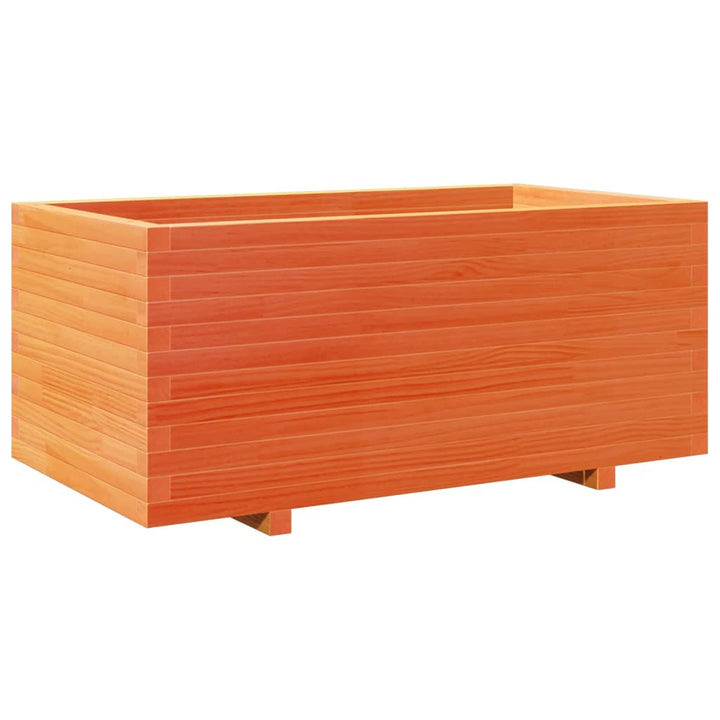 plantekasse 110x60x49,5 cm massivt fyrretræ gyldenbrun