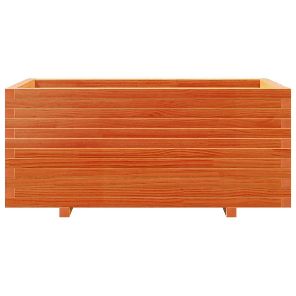 plantekasse 110x60x49,5 cm massivt fyrretræ gyldenbrun
