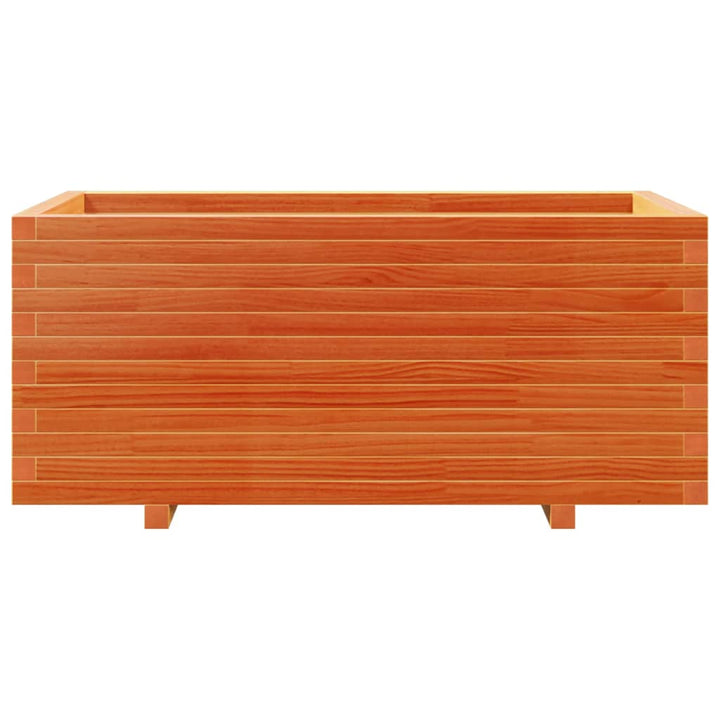 plantekasse 110x60x49,5 cm massivt fyrretræ gyldenbrun