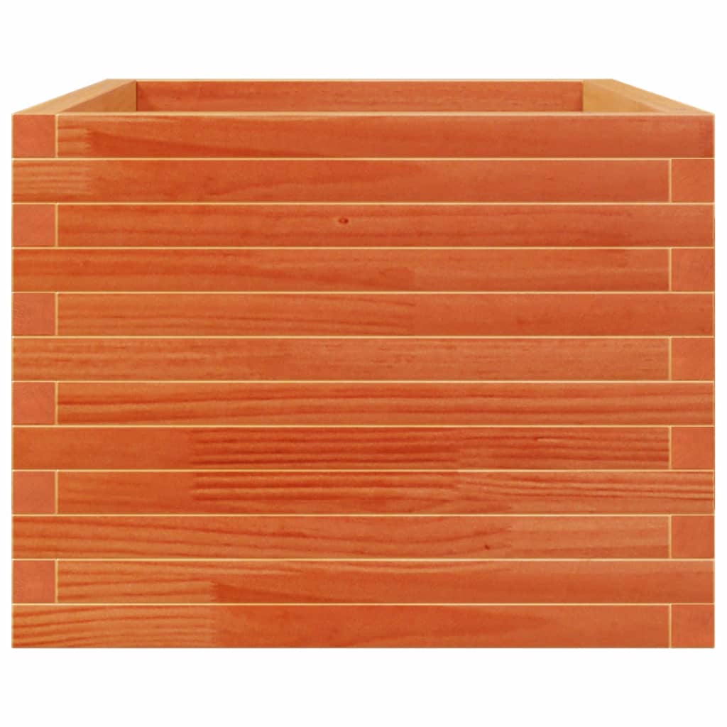 plantekasse 110x60x49,5 cm massivt fyrretræ gyldenbrun