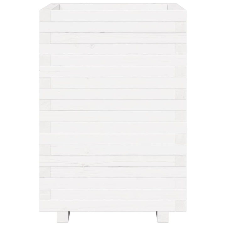 plantekasse 50x50x72,5 cm massivt fyrretræ hvid