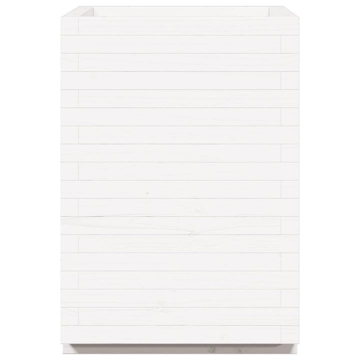 plantekasse 50x50x72,5 cm massivt fyrretræ hvid