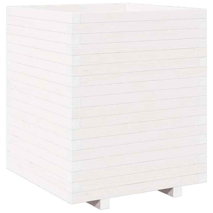 plantekasse 60x60x72,5 cm massivt fyrretræ hvid