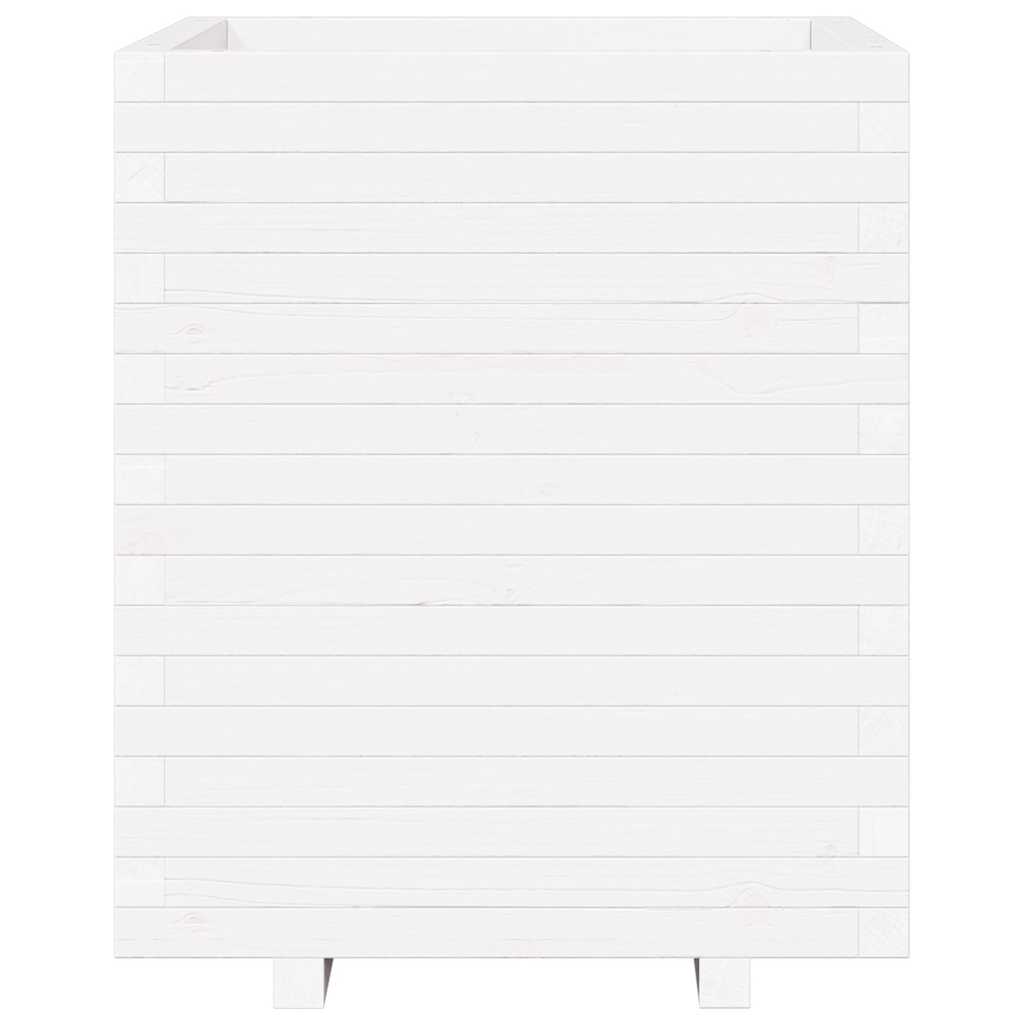 plantekasse 60x60x72,5 cm massivt fyrretræ hvid