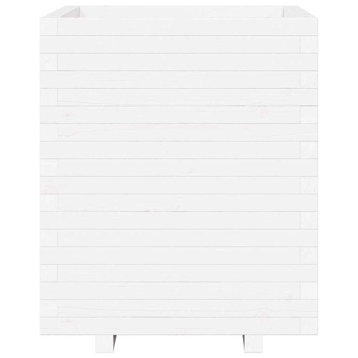 plantekasse 60x60x72,5 cm massivt fyrretræ hvid
